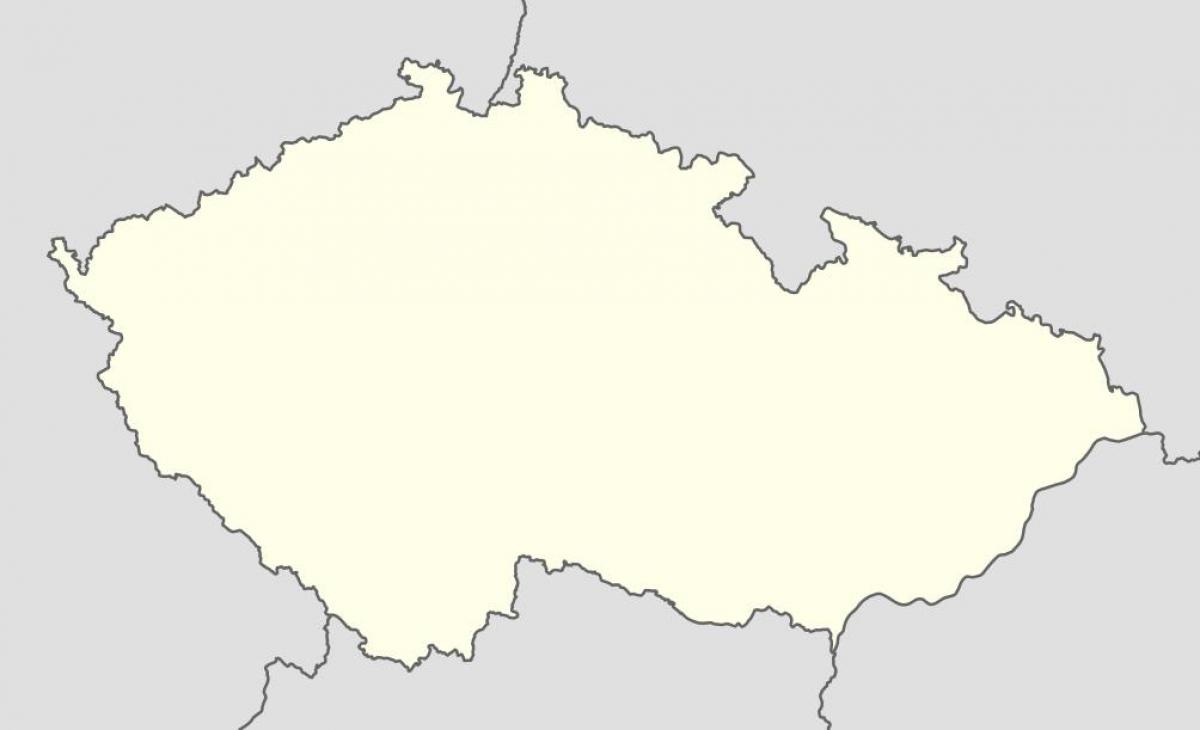 Empty Czech Republic (Czechoslovakia) map