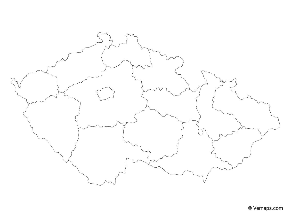 Czech Republic (Czechoslovakia) contours map