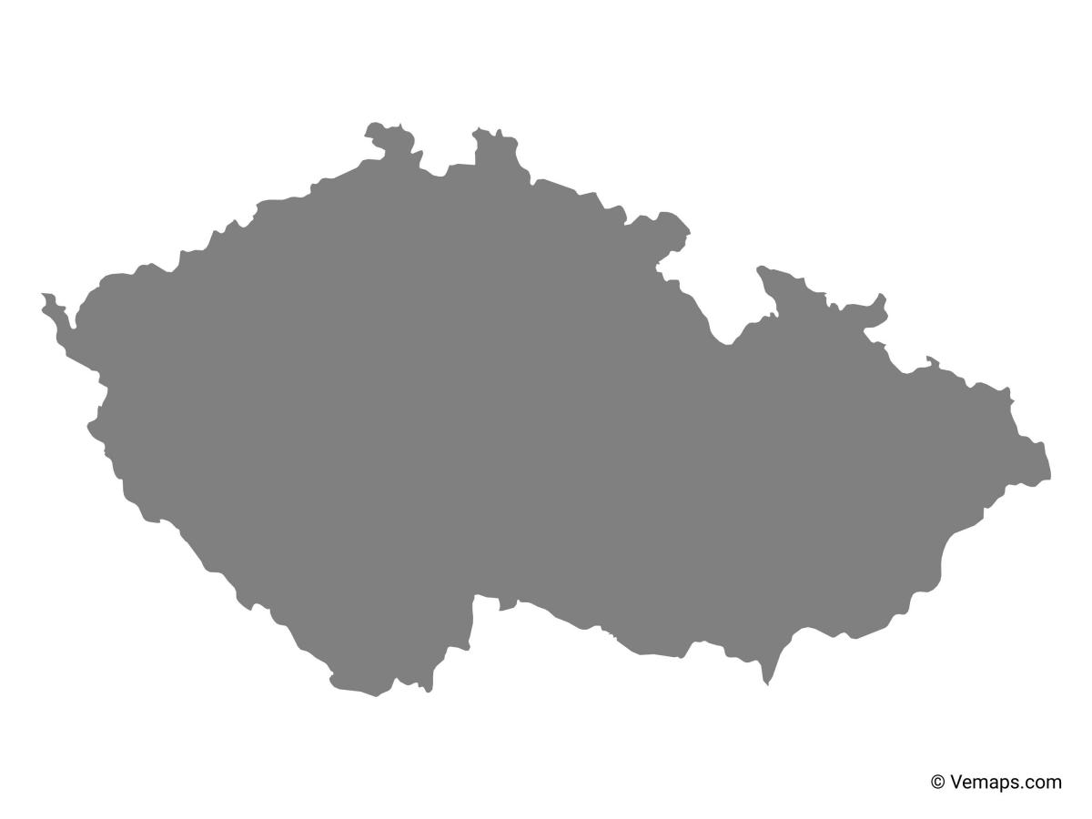 Czech Republic (Czechoslovakia) vector map