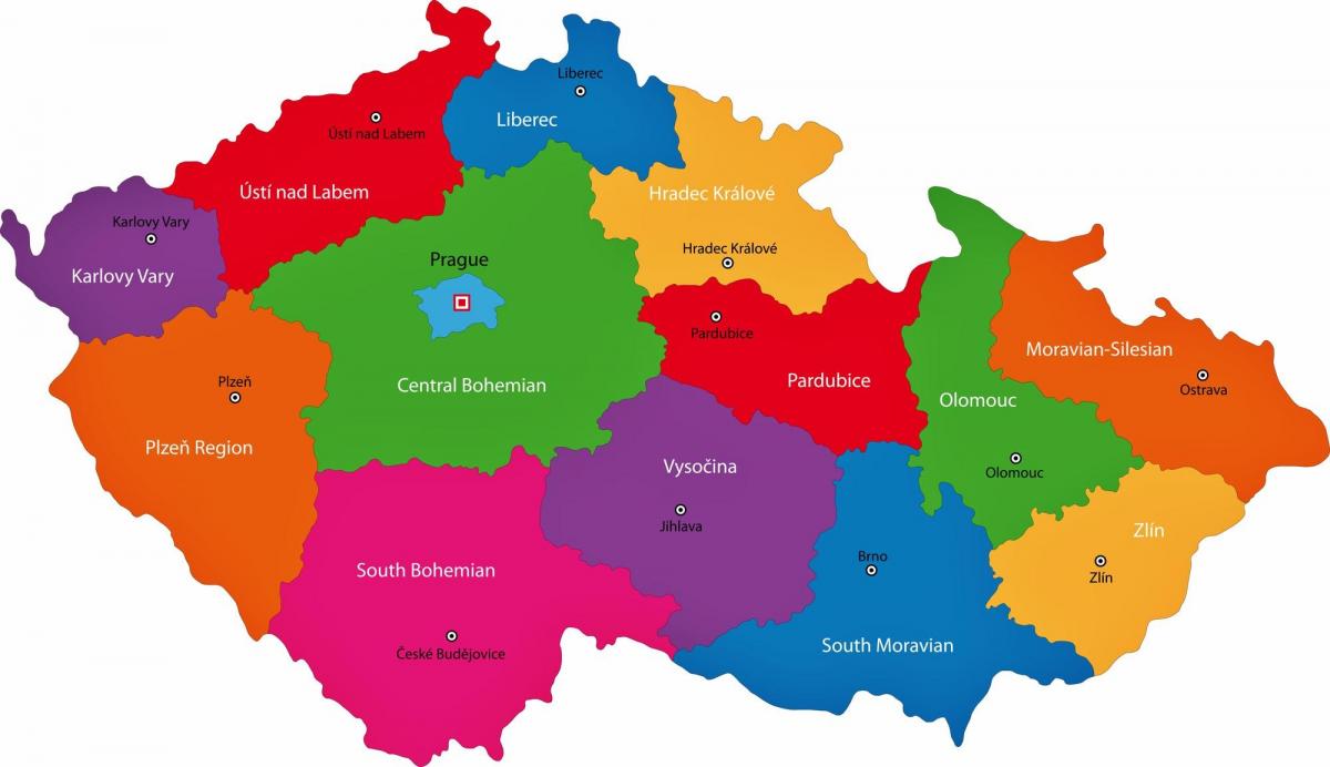 Czech Republic (Czechoslovakia) areas map