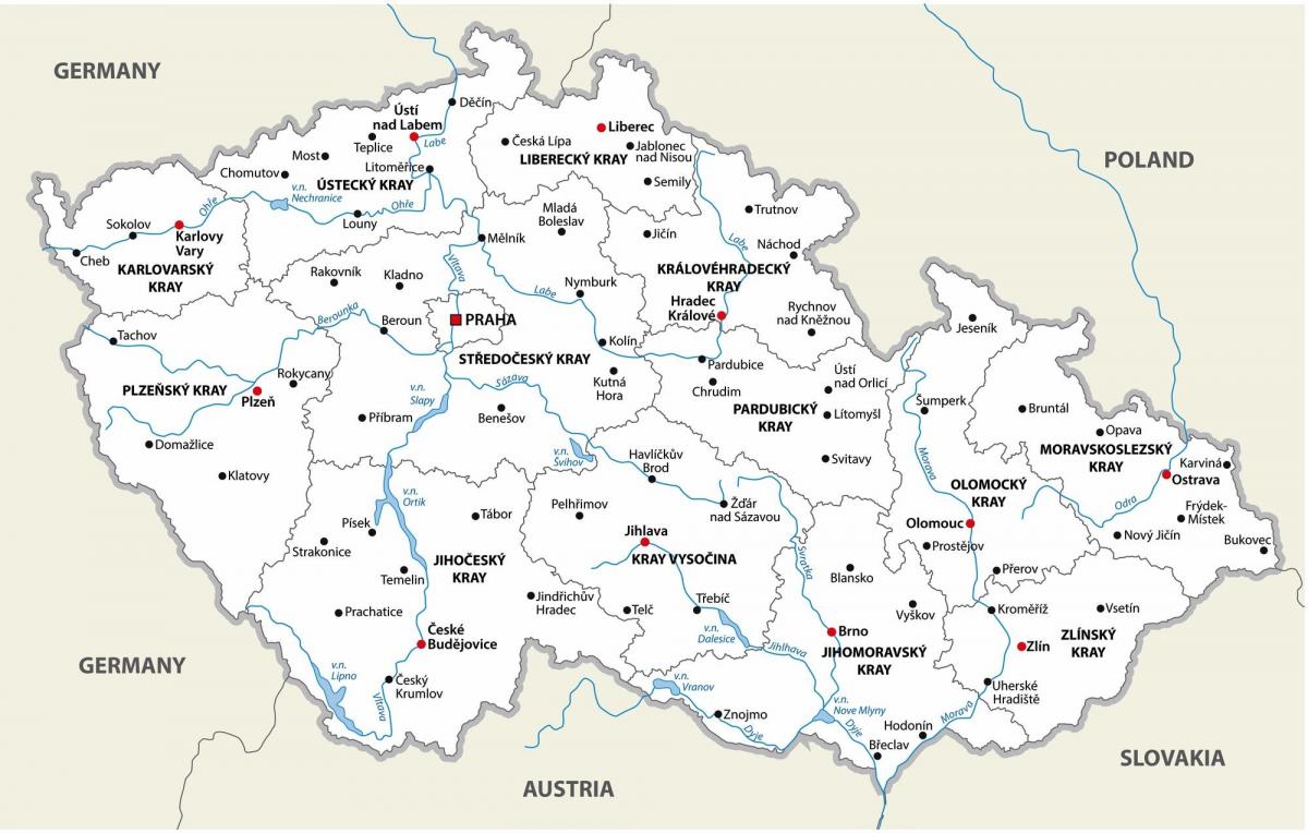 Czech Republic (Czechoslovakia) city map